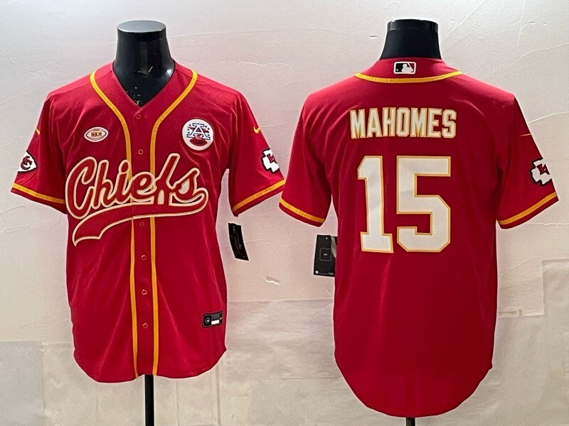 Kansas City Chiefs #15 Patrick Mahomes Chiefs Red Collaboration