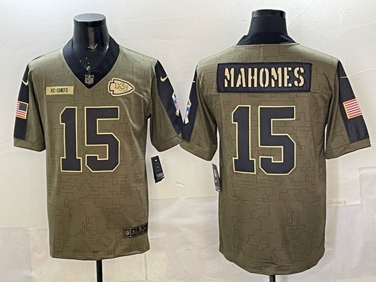Kansas City Chiefs #15 Patrick Mahomes Chiefs Salute