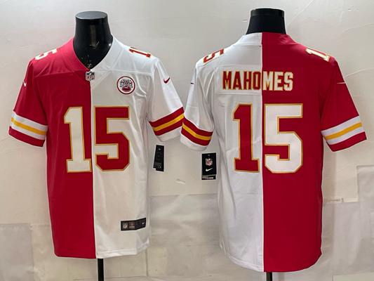 Kansas City Chiefs #15 Patrick Mahomes Chiefs Split Adult