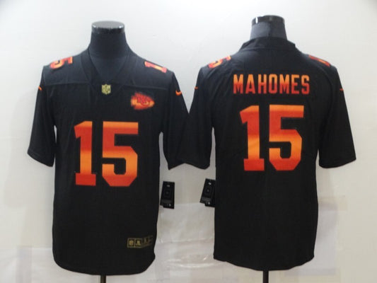 Kansas City Chiefs #15 Patrick Mahomes II Black Rainbow 028