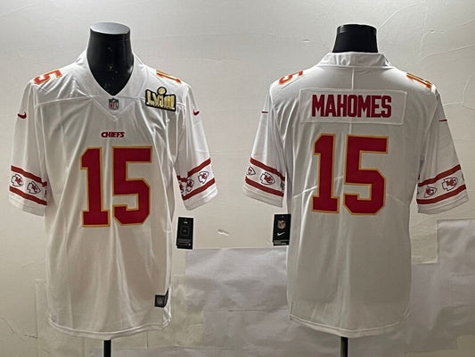 Kansas City Chiefs #15 Patrick Mahomes Long Sleeve Logo Adult Style 1