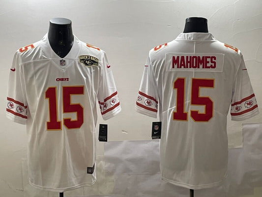 Kansas City Chiefs #15 Patrick Mahomes Long Sleeve Logo Adult Style 3