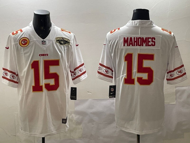 Kansas City Chiefs #15 Patrick Mahomes Long Sleeve Logo Adult Style 5