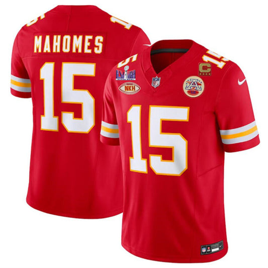 Kansas City Chiefs #15 Patrick Mahomes Red F.U.S.E. With NKH Patch And Super