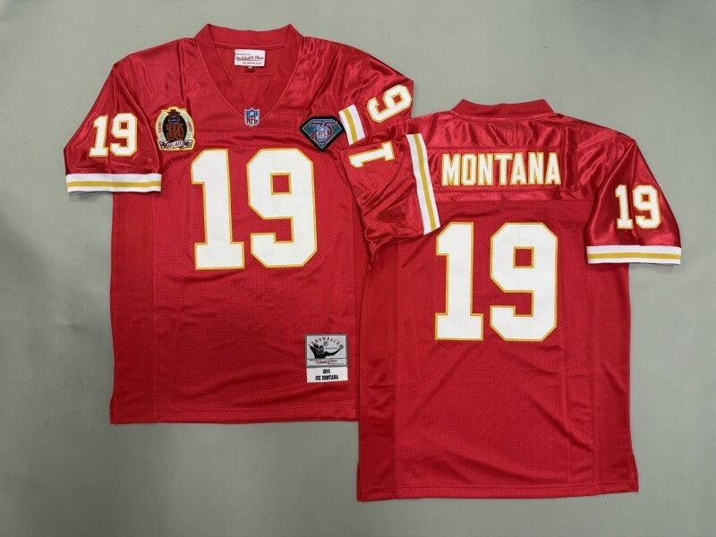 Kansas City Chiefs #19 Joe Montana Kansas City Chiefs Style 2