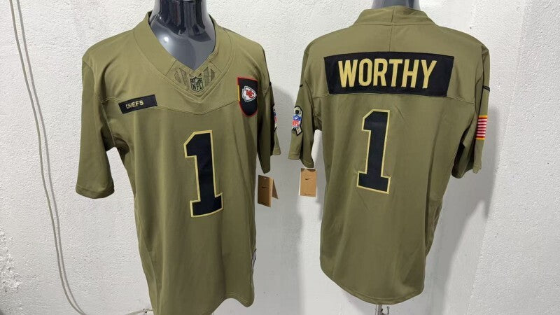 Kansas City Chiefs #1 Xavier Worthy Style 1