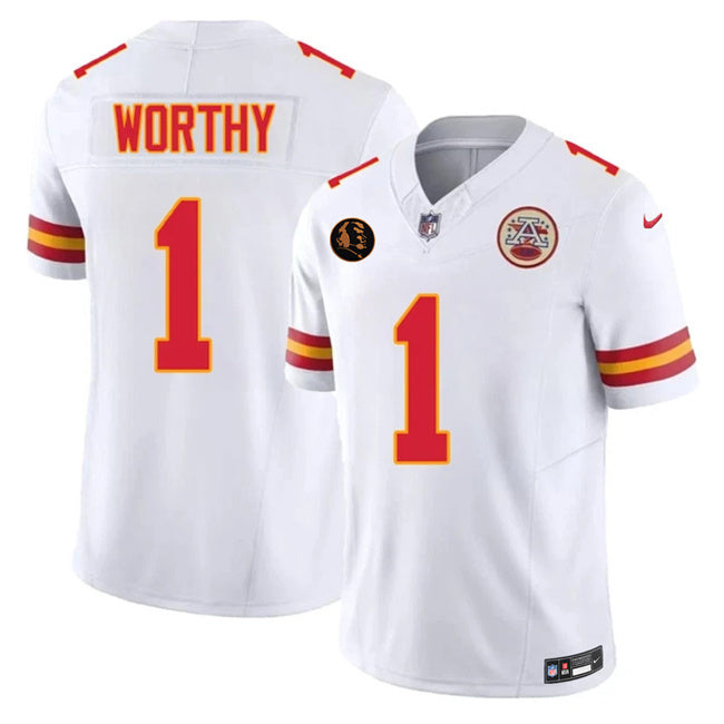 Kansas City Chiefs #1 Xavier Worthy White 2025 F.U.S.E. John Madden Patch
