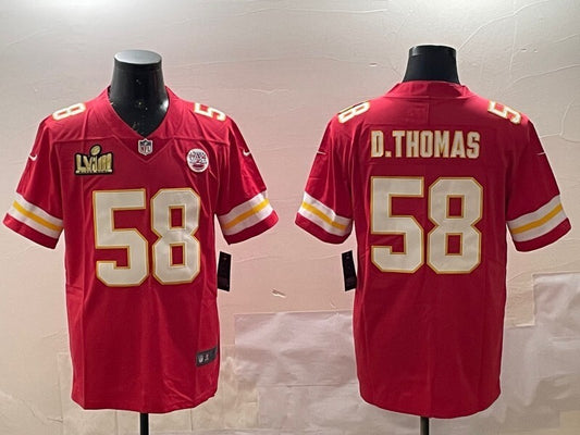 Kansas City Chiefs #58 Derrick Thomas Chiefs V2 Style 2