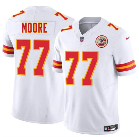 Kansas City Chiefs #77 Jaylon Moore White 2025 F.U.S.E. Vapor Untouchable