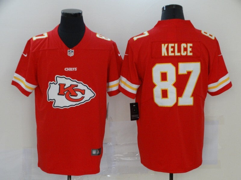 Kansas City Chiefs #87 Travis Kelce Big Logo Fashion Adult 075