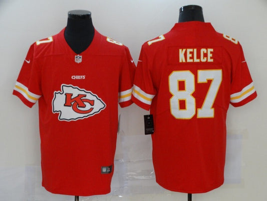 Kansas City Chiefs #87 Travis Kelce Big Logo Fashion Adult 075