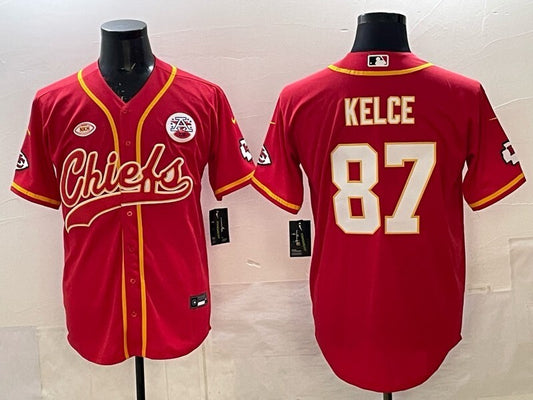 Kansas City Chiefs #87 Travis Kelce Chiefs Red Collaboration