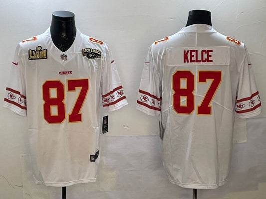 Kansas City Chiefs #87 Travis Kelce Long Sleeve Logo Adult Style 4
