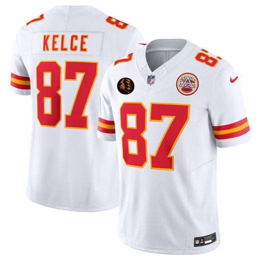 Kansas City Chiefs #87 Travis Kelce White 2025 F.U.S.E. John Madden Patch Vapor