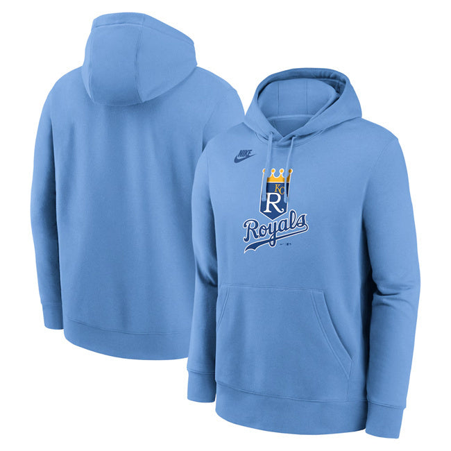 Kansas City Royals Light Blue Cooperstown Collection Logo Club Pullover Hoodie