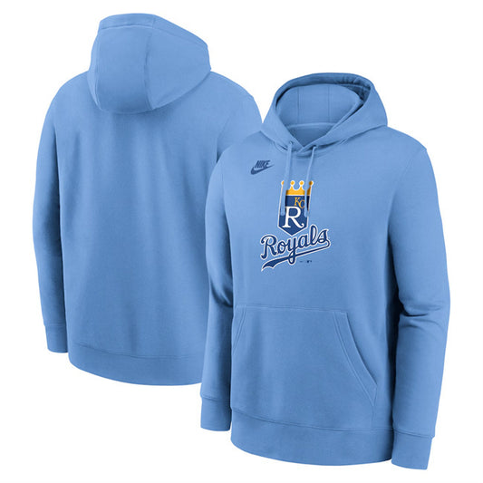 Kansas City Royals Light Blue Cooperstown Collection Logo Club Pullover Hoodie