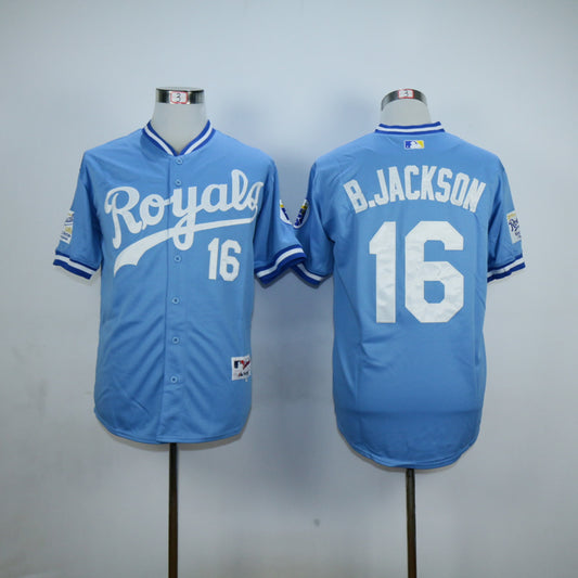 Kansas City Royals #16 Bo Jackson Royals 16 Light Blue 1985 Inverted