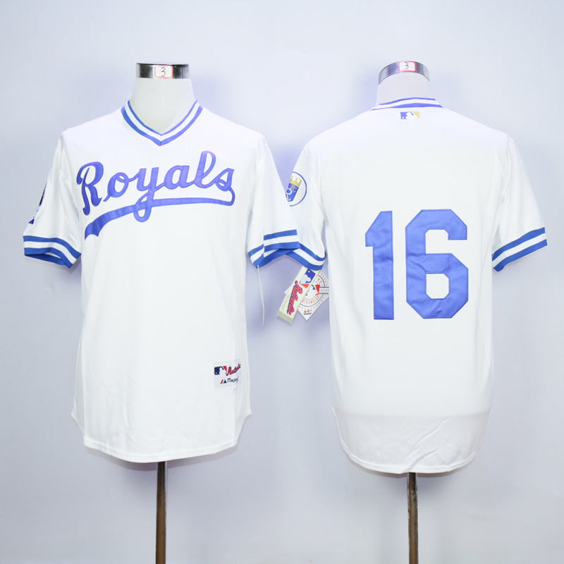 Kansas City Royals #16 Bo Jackson Royals 16 White Pullover 1974 Inverted