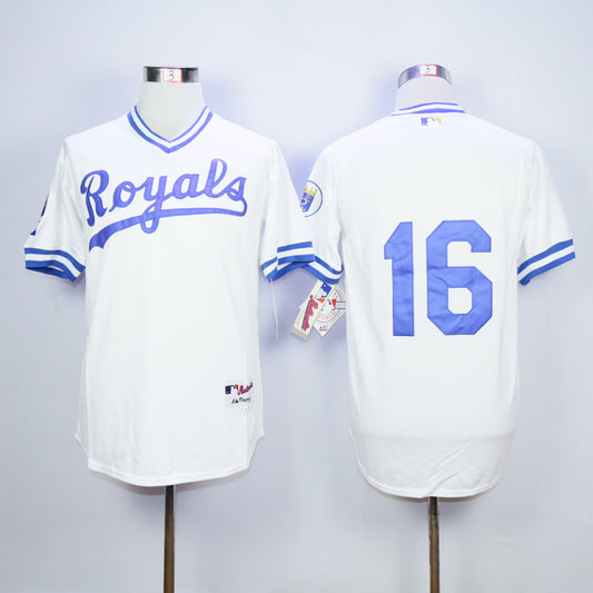 Kansas City Royals #16 Bo Jackson Royals 16 White Pullover 1974 Inverted