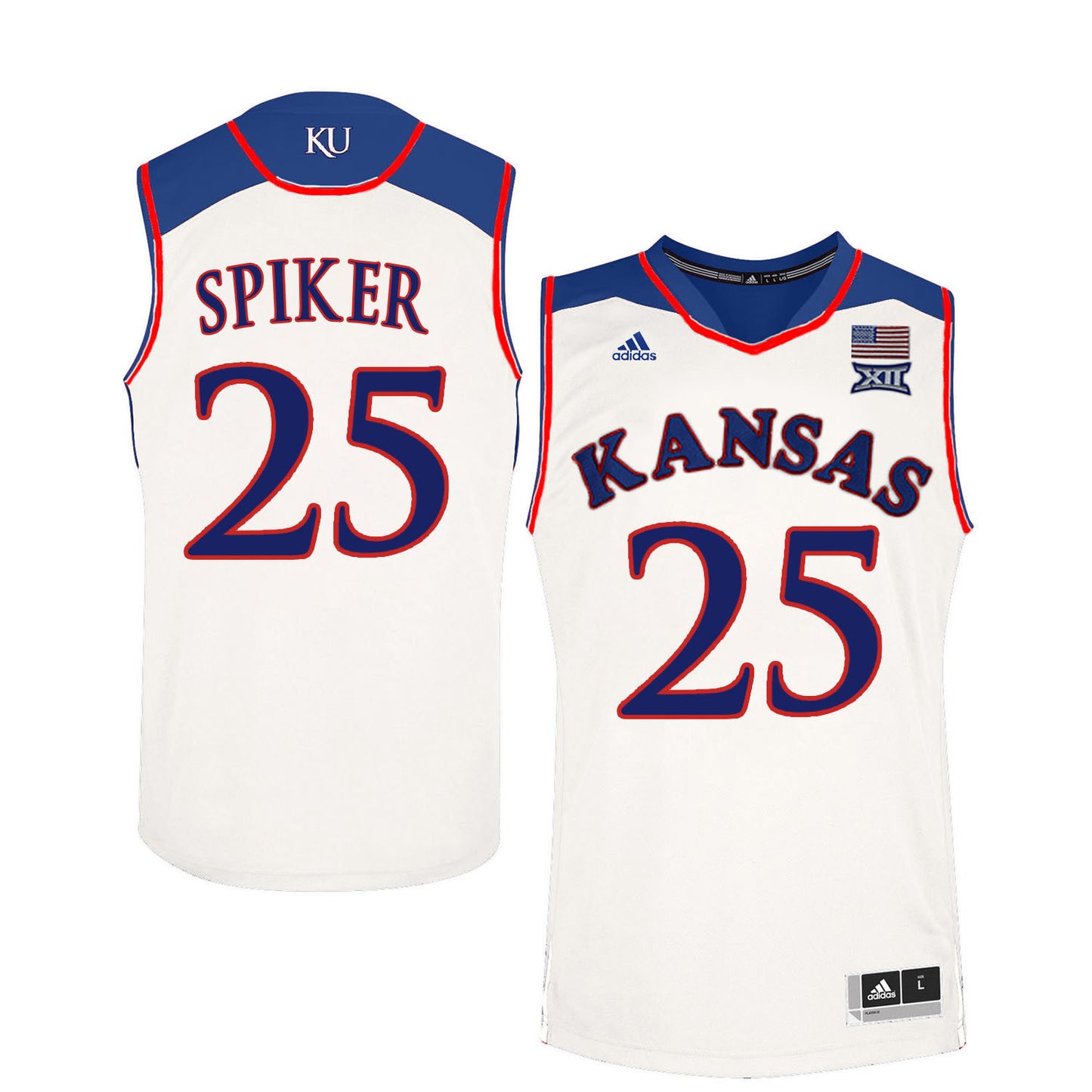 Kansas Jayhawks SPIKER 25 White