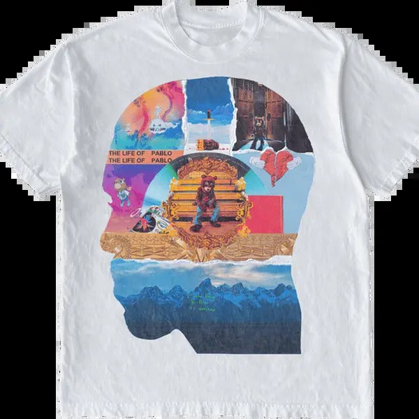 Kanye Head Album T-Shirt Graphic Vintage Tee 100% Cotton For Men For Women Menswear Soft