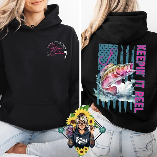 Keepin It Reel Unisex Sized Soft Comfortable Hoodie Casual Clothing T-Shirts, Sweatshirt | InkThreadWorks.com