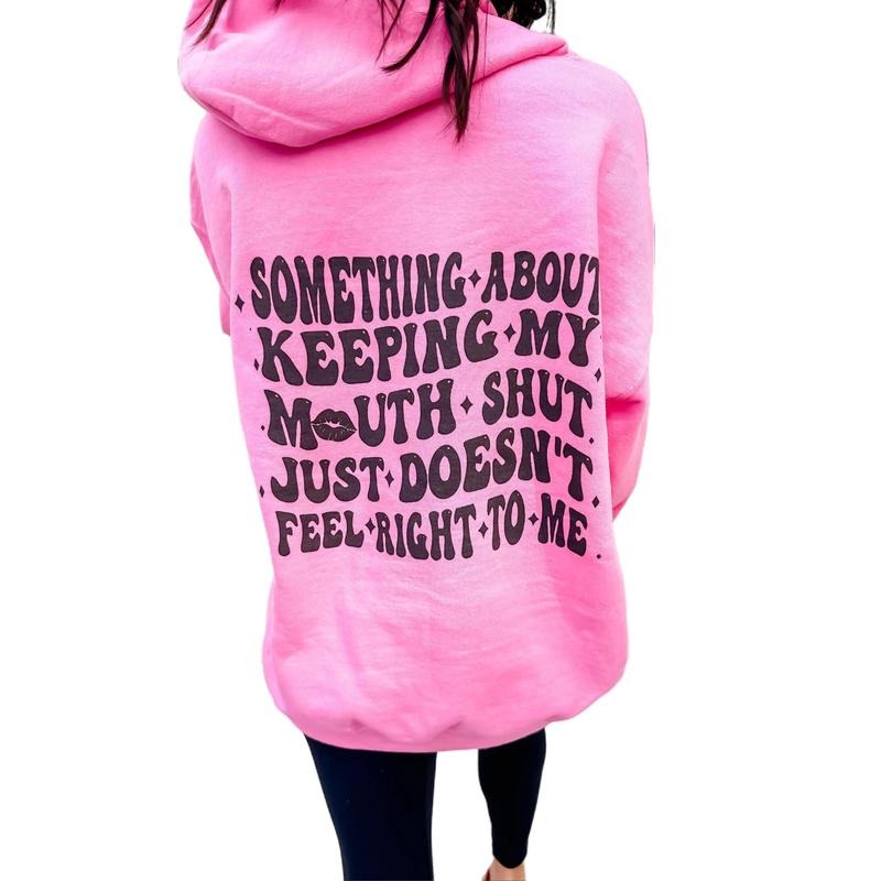 Keeping My Mouth Shut Graphic Hoodie