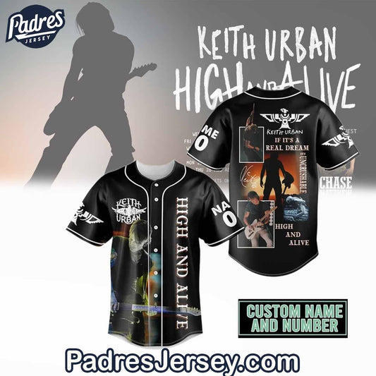 Keith Urban Baseball Jersey Outfit - High And Alive World Tours - Padres Jersey Oasis: Elevate Your Baseball Style Game