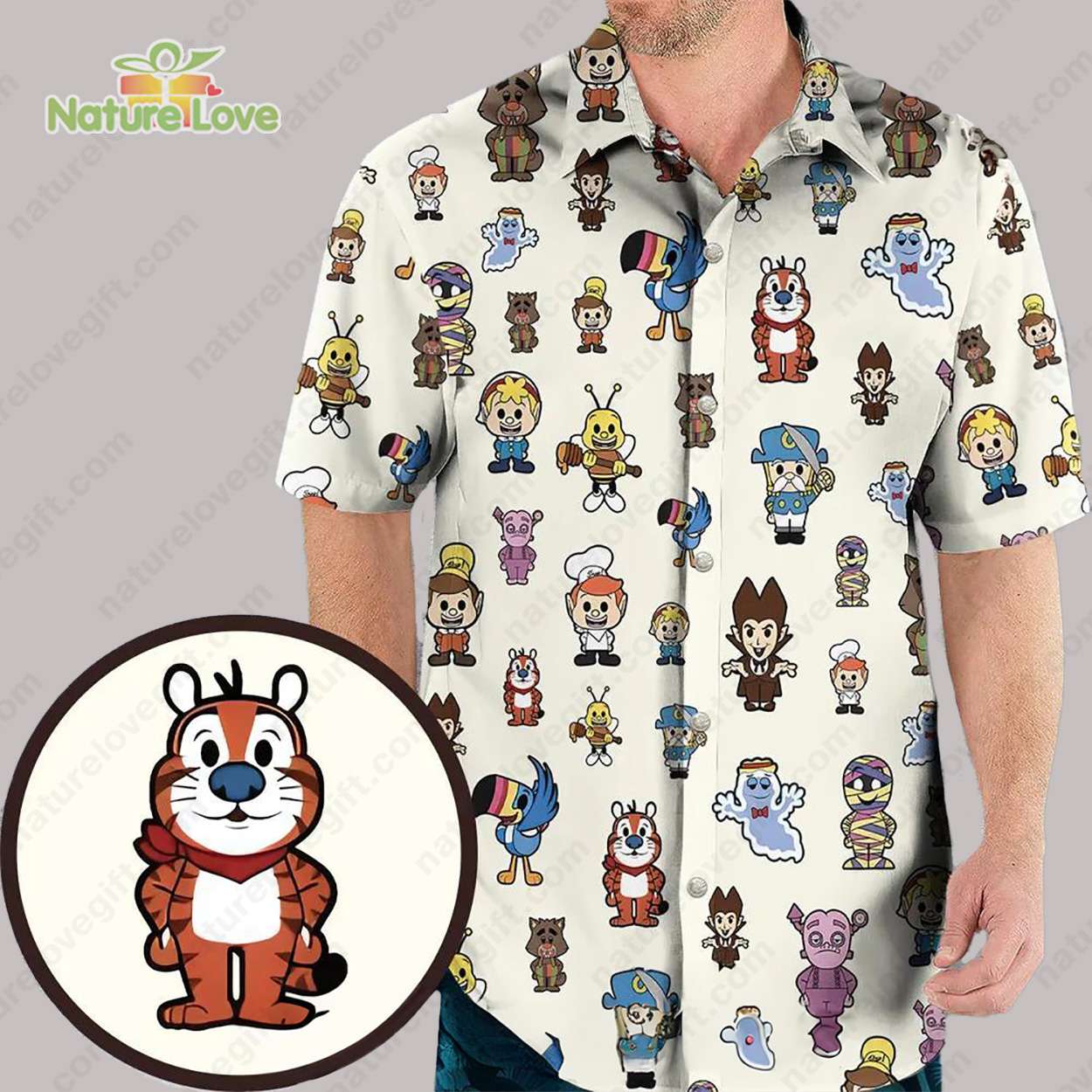 Kellogg’s Cereal Mascots​ Breakfast Club Cereal Hawaiian Shirt