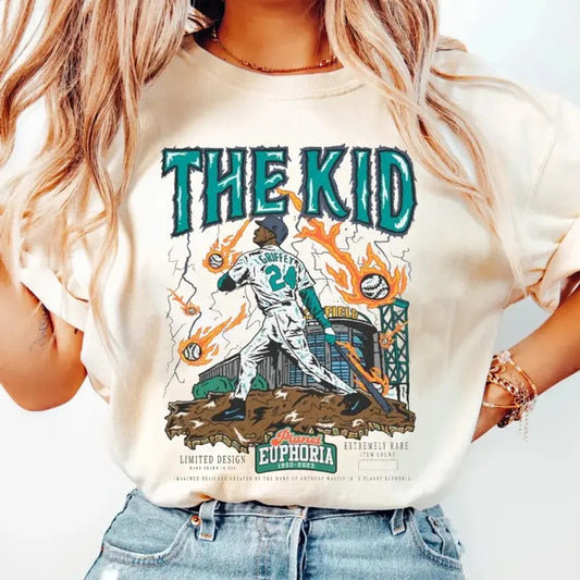 Ken Griffey Seattle Classic Edition Tee, Ken Griffey Jr Shirt, The Kid Ken Sport Tee Shirt, Retro American Baseball Gift, Unisex Short Sleeve Tee Shirt, Casual Clothing