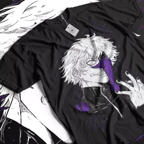 Ken Kaneki T-Shirt Tokyo GhoulManga Strip Horror Anime Black Shirt Tee All Size