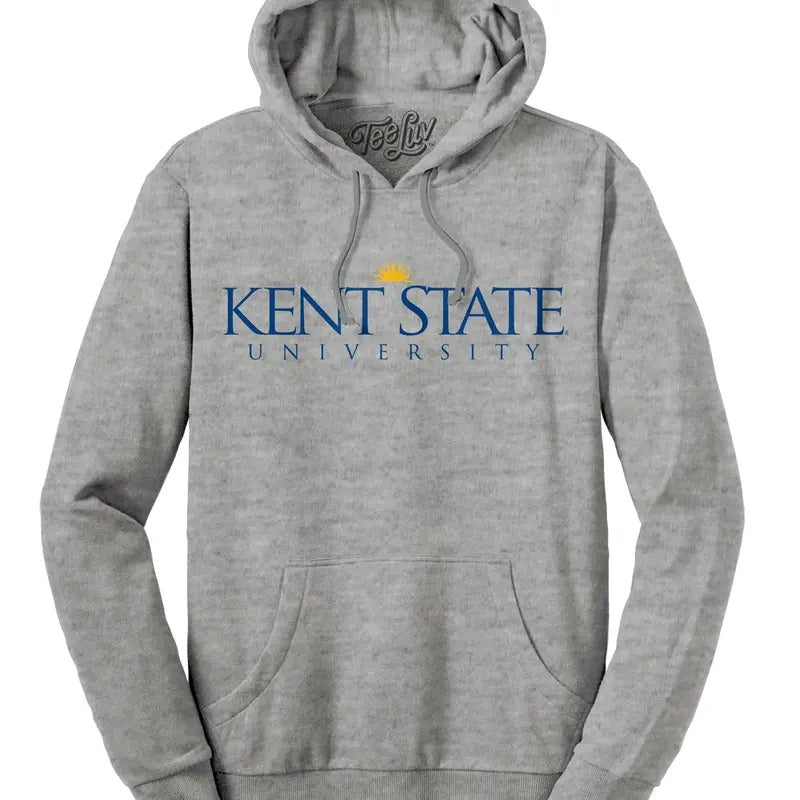 Kent State University Hooded Sweatshirt - Oxford Gray T-Shirts, Hoodie | InkThreadWorks.com