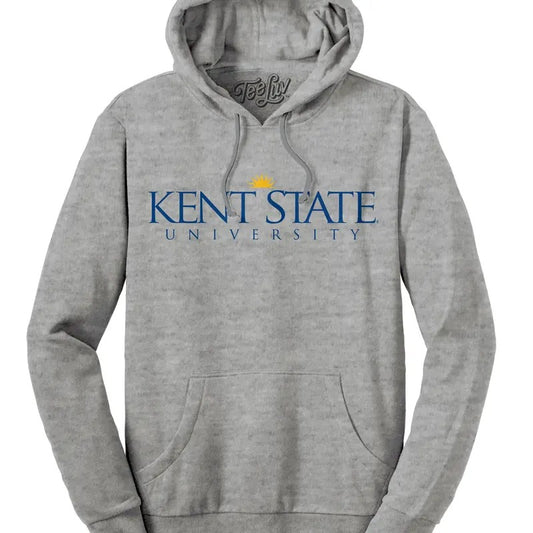 Kent State University Hooded Sweatshirt - Oxford Gray T-Shirts, Hoodie | InkThreadWorks.com