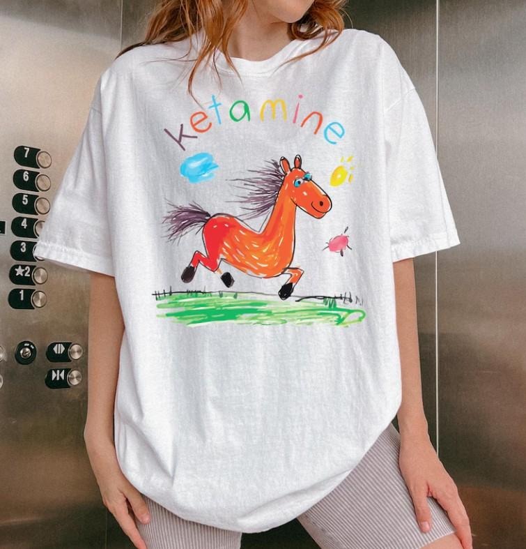 Ketaminn Horse Shirt -Funny Saying Shirt, Funny Horse Shirt Hoodie, Sweatshirt | InkThreadWorks.com