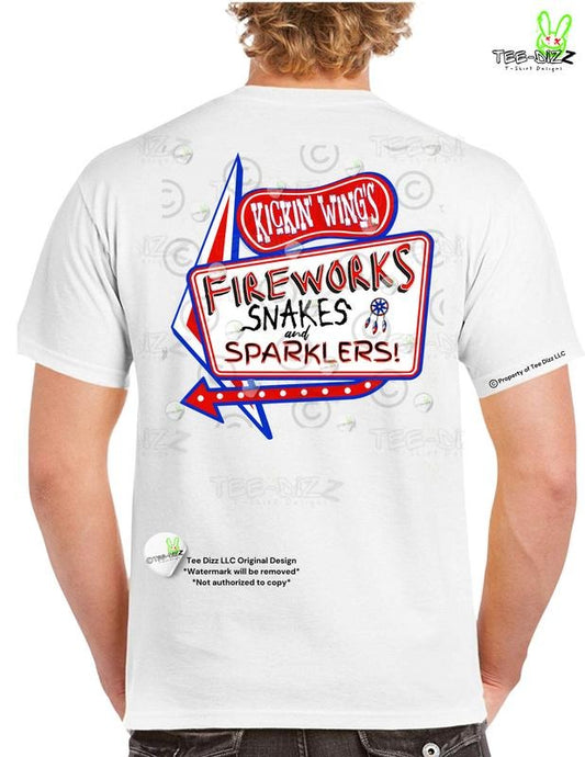 Kickin' Wing's- 4th of July - Men's Funny T-shirt - Graphic Tee