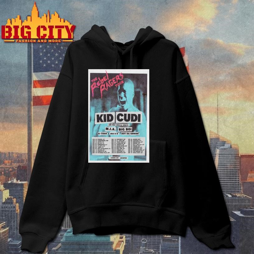 Kid Cudi The Rebel Ragers Tour 2026 in North American Poster Shirt