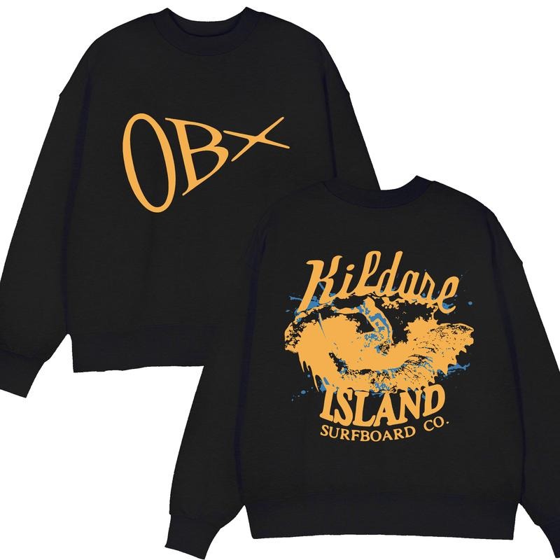 Kildare Island Surfboard Co. Outer Banks 2 Sides Sweatshirt, OBX North Carolina Crewneck, Vintage OBX Unisex Heavy Cotton Merch, Gift For Movie Fans Classic Fabric