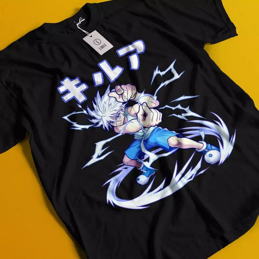 Killua Tshirt Hisoka Shirt Hunter X Hunter Manga Strip HXH Tee Anime Gon T-Shirt Hoodie, Sweatshirt | InkThreadWorks.com