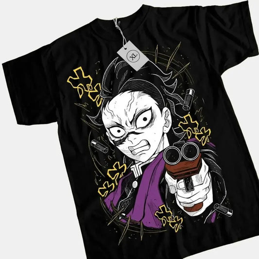 Kimetsu No Yaiba Demon Slayer T-Shirt & Sweatshirt, Genya Shinazugawa Graphic Tee, Anime Manga Lover Gifts Ball Cotton Dragon Menswear