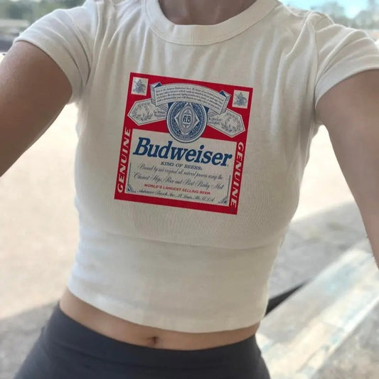 King of beer crop top, bud tshirt, ladies bud tshirt, king of beer shirt for woman, tank top, crop top memphishottieshirt