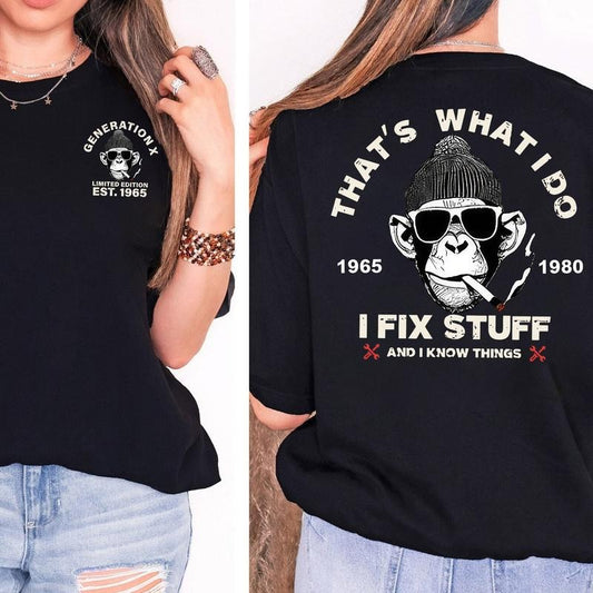 KingZlia Shop Generation X Custom Year Badass Generation T-shirt - 100% Cotton Unisex Comfort Top with Classic Collar, Available in Multiple Colors, Custom Printed Design - Fit, Embroidered