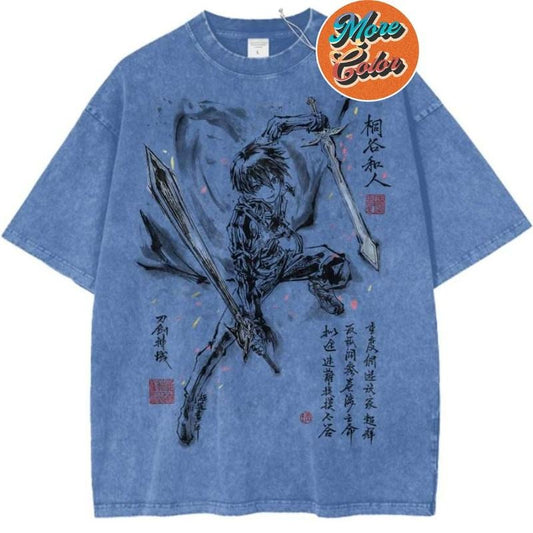 Kirito Sword Art Online SAO Anime Vintage Shirts, Cotton Unisex T-Shirt, Crew Neck, Size S- 3XL, Menswear Top, Womenswear Top Underwear Streetwearstyle{n002}2