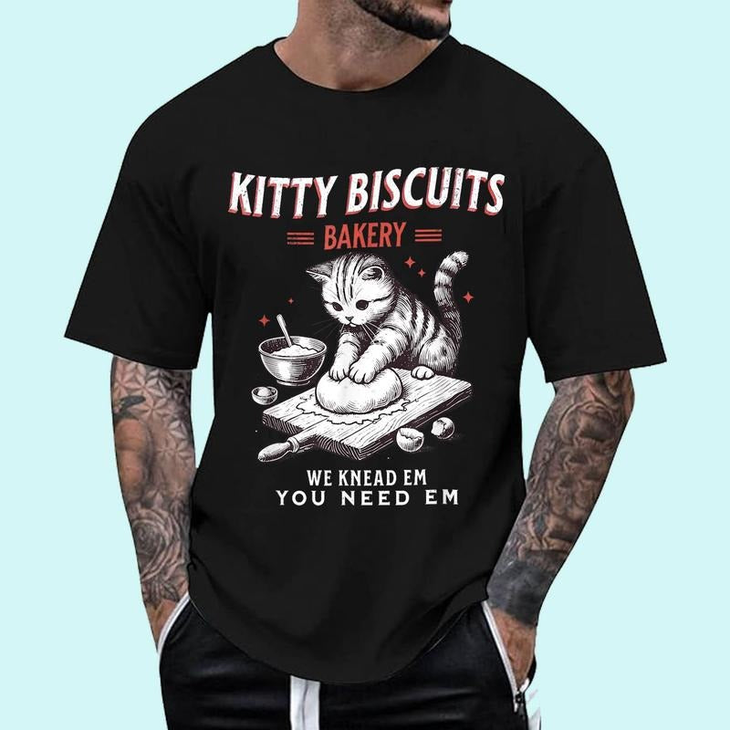 Kitty Biscuits Bakery Unisex T-Shirt, Cotton 100%, Top Trending Fashion Hoodie, Sweatshirt | InkThreadWorks.com