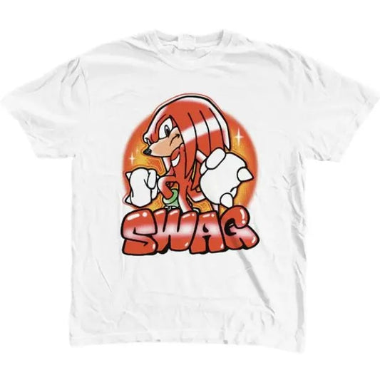 Knuckles Swagkles T-Shirt, Sonic Adventure Shirt, Unisex Vintage Graphic Tees Gothic Grunge Y2k Emo Scene Amity Affliction Style Clothes Men Women Streetwear