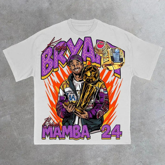 Kobe Bryan T-shirt Vintage Inspirational Basketball Graphic Tee Shirt for Men Women
