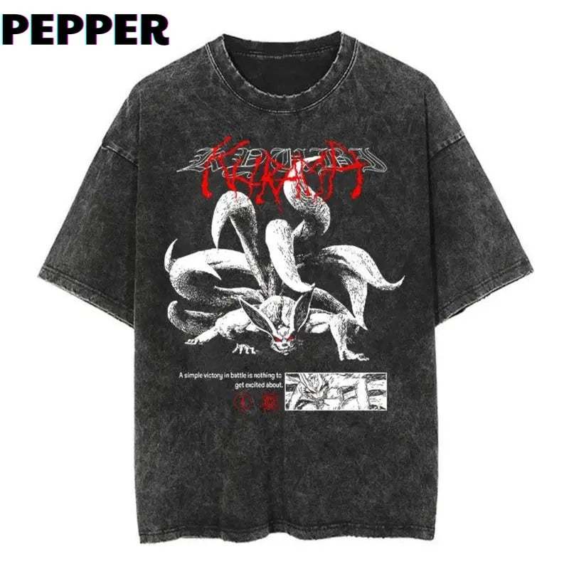 Kurama Vintage Tee Menswear Top Underwear Streetwear Hoodie, Sweatshirt | InkThreadWorks.com