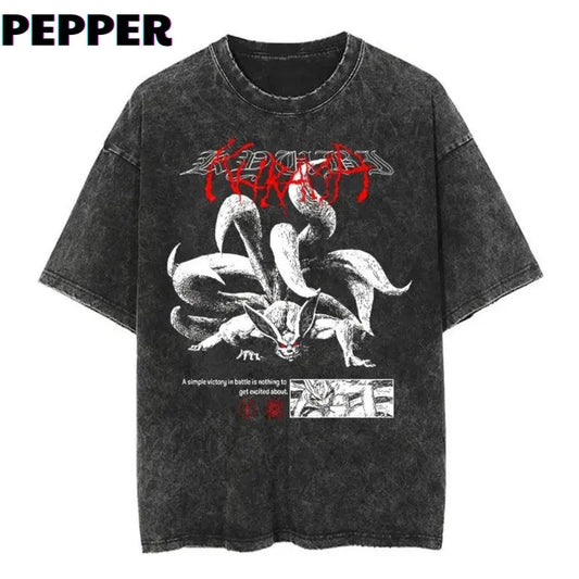 Kurama Vintage Tee Menswear Top Underwear Streetwear Hoodie, Sweatshirt | InkThreadWorks.com
