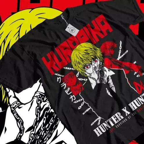 Kurapika T-shirt Hisoka Gon Killua Meruem Illumi HXH Kawaii Anime Shirt All Size Hoodie, Sweatshirt | InkThreadWorks.com