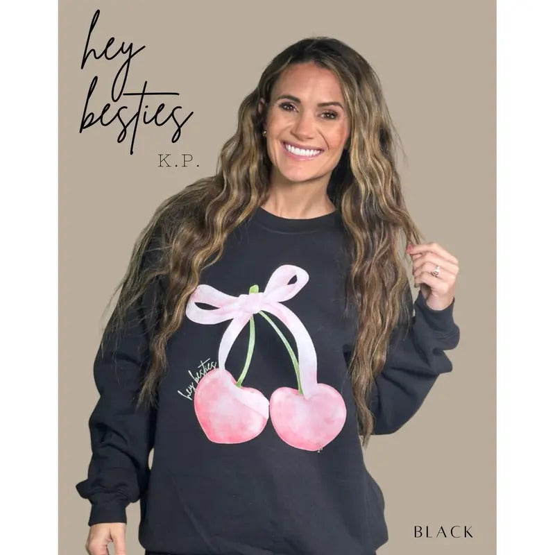 Kylie Pitts HEY BESTIES Sweatshirt summer see, Kylie Pitts HEY BESTIES Sweatshirt hot tiktok trend 2024, Kylie Pitts HEY BESTIES Sweatshirt best selling 2024