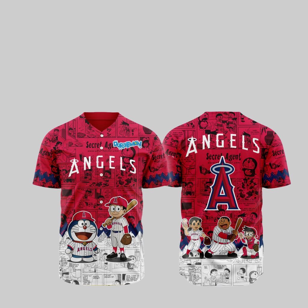 LA Angels Doraemon Jersey 2025 - Grishko.com
